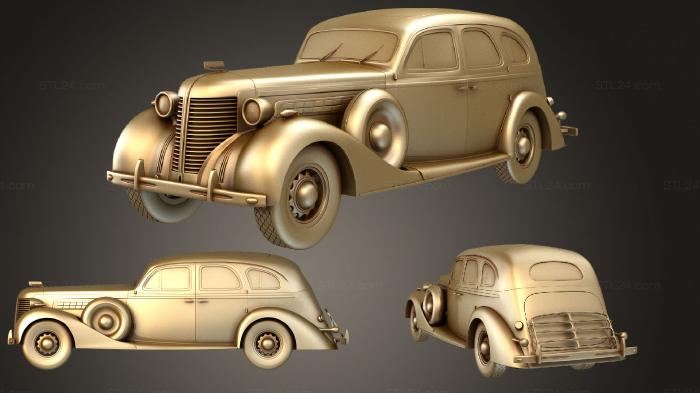 Автомобили и транспорт (ЗИС 101А 1939 г., CARS_4084) 3D модель для ЧПУ станка